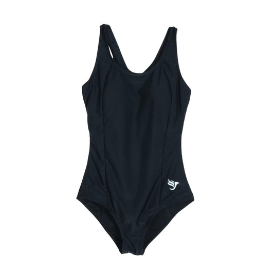 BRANDS & BEYOND Womens Swimwear XL / Black Basic One Piece Swimsuit