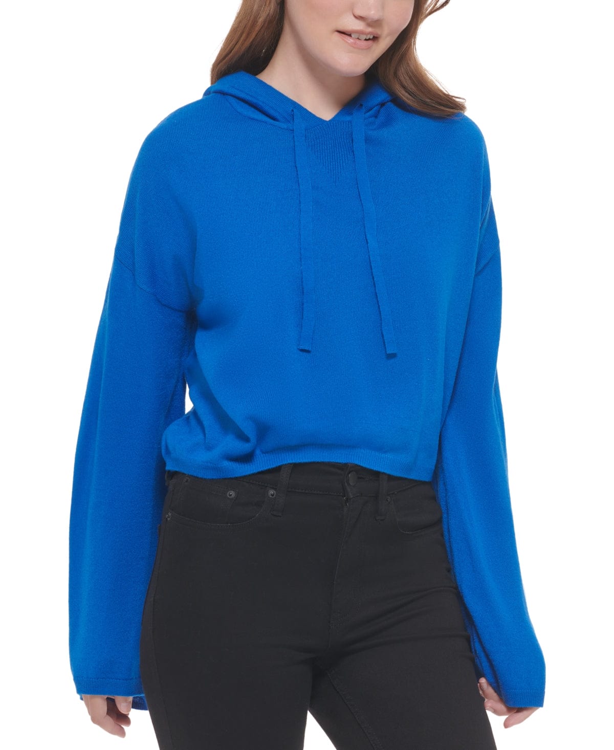 CALVIN KLEIN - Hooded Bell-Sleeve Top