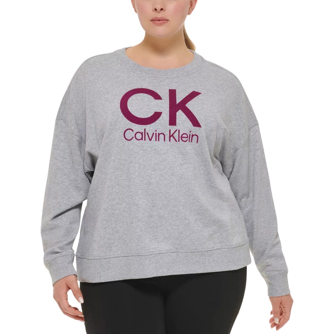 CALVIN KLEIN Plus Size Flocked Graphic Sweatshirt Beyond Marketplace