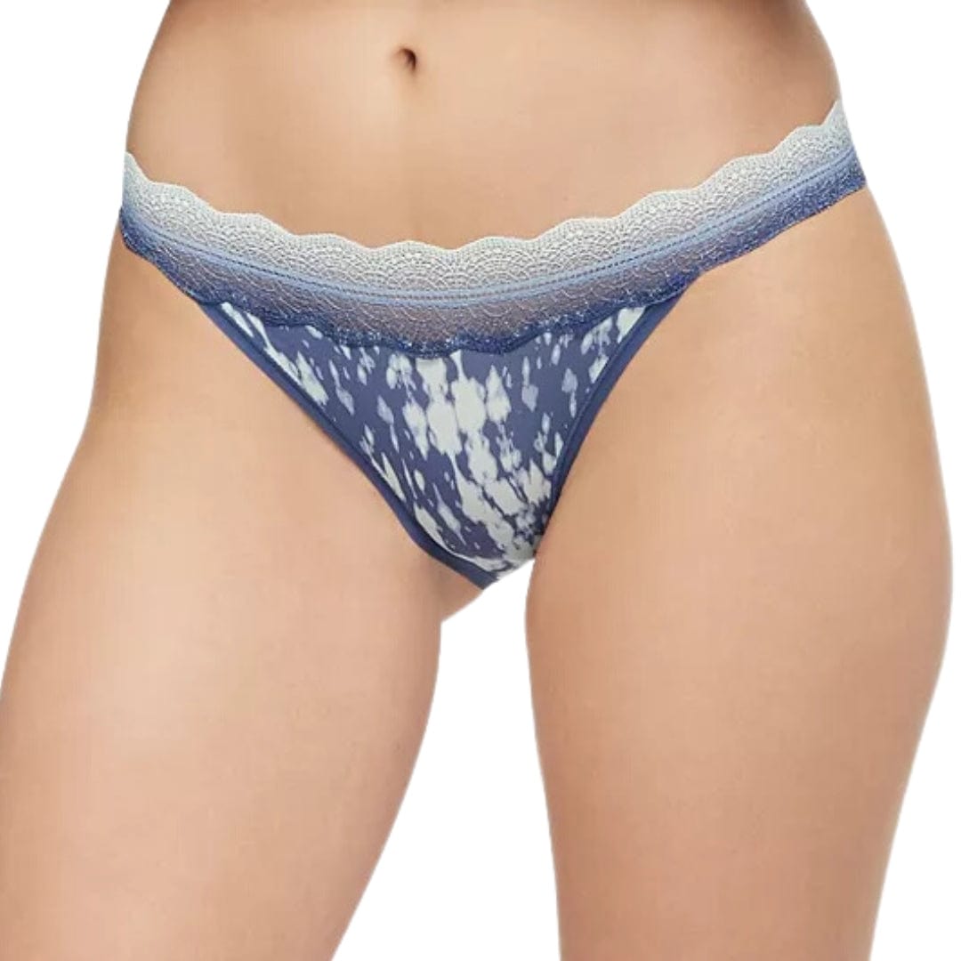 Calvin Klein Womens Lace Trim Thong Underwear