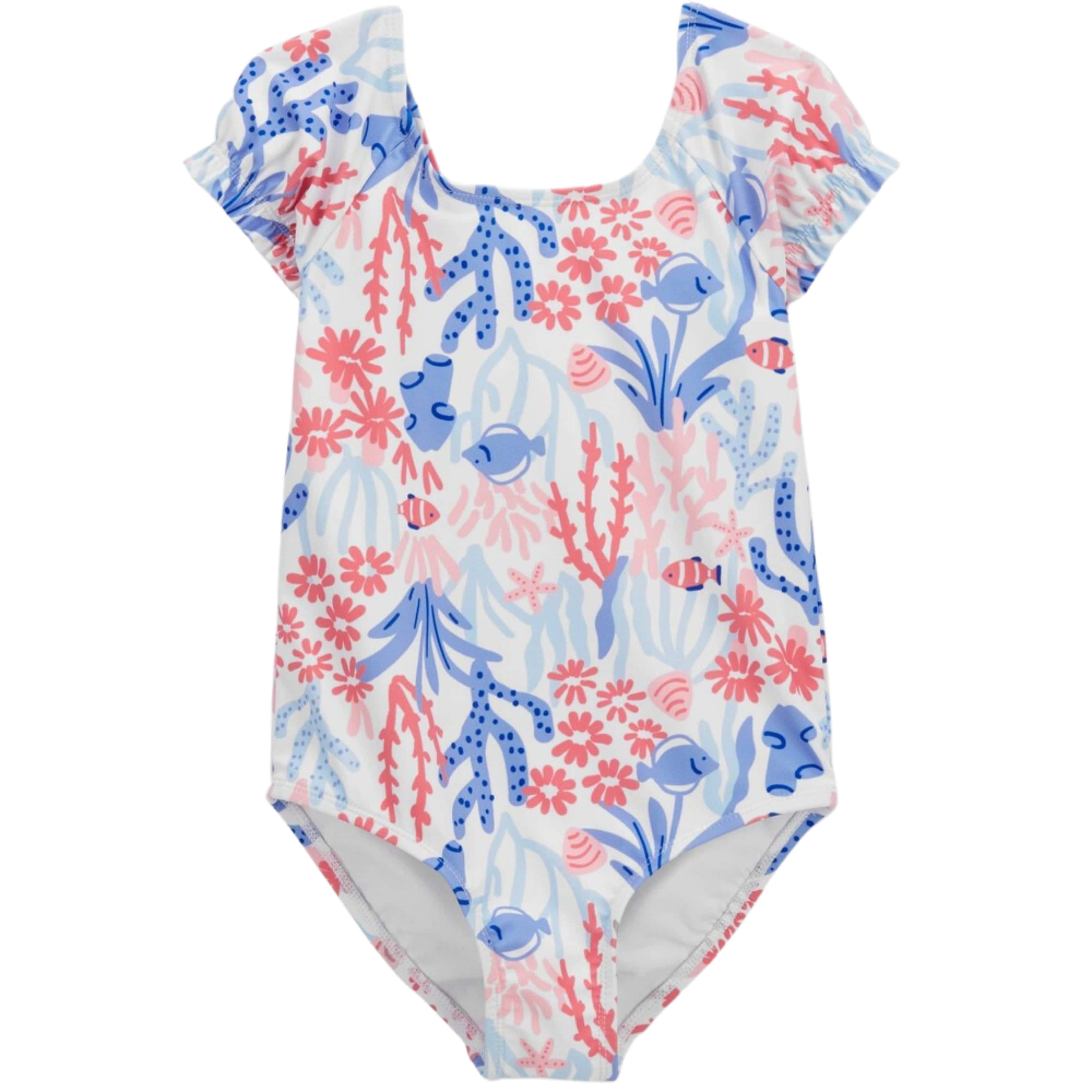 CARTER S Kids Short Sleeve Printed One Piece Swimsuit