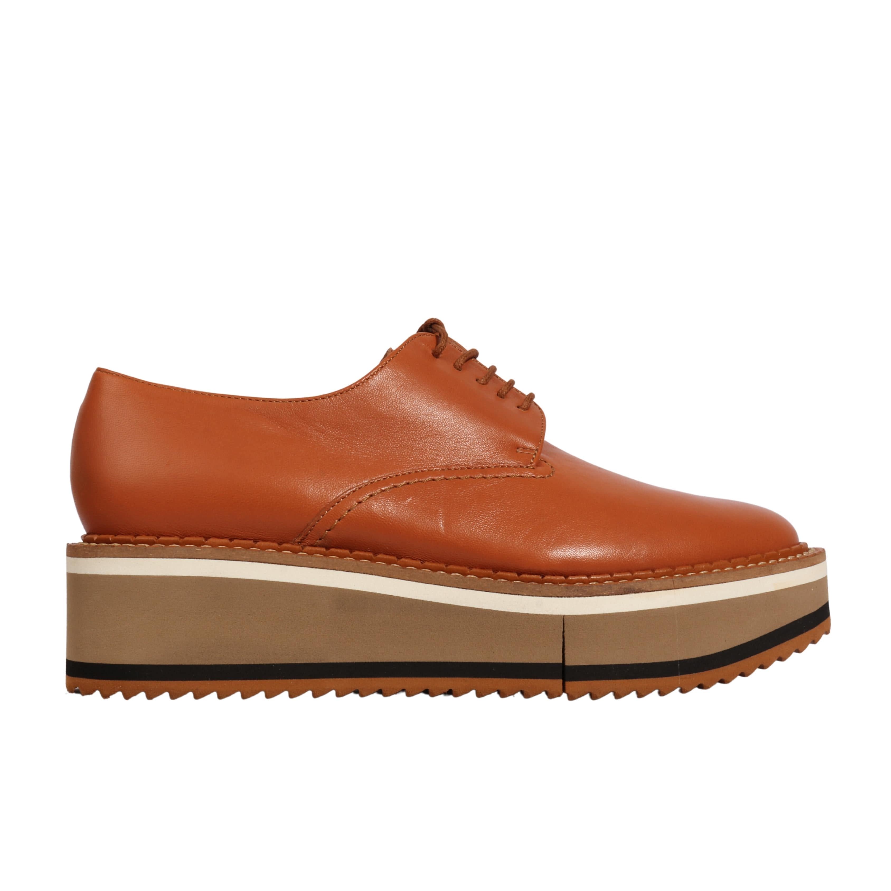 CLERGERIE Womens Brook Leather Flatform Oxfords