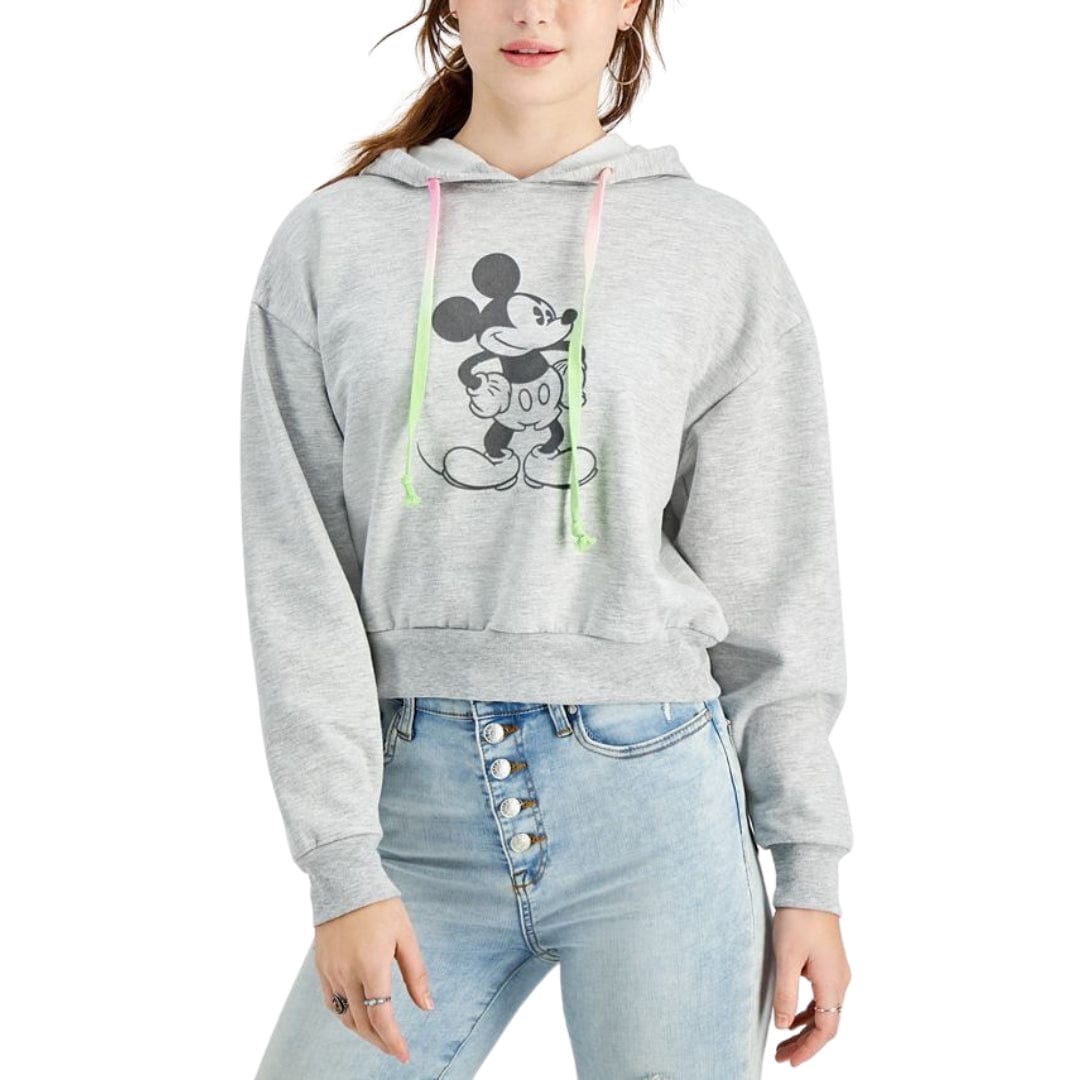 Women's Gray Mickey Mouse Hooded Sweatshirt