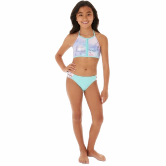 GLITTER BEACH Girls Swimwear L / Multi-Color GLITTER BEACH - 2-Pc. Mermaid-Print Bikini Swim Suit