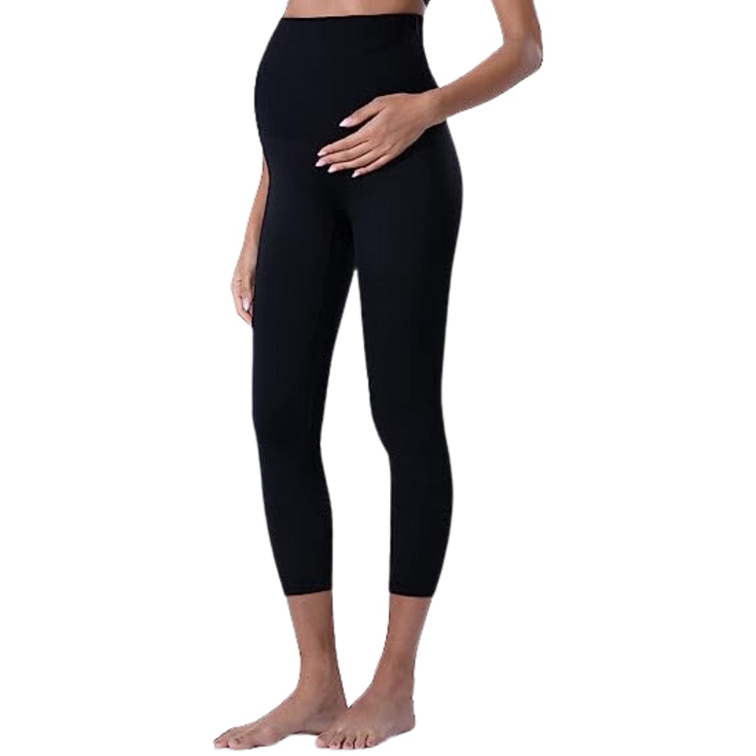 POSHDIVAH Women's Maternity Workout Leggings Over The Belly