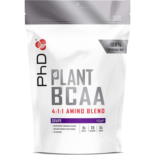 PHD Sports Supplements PHD - Nutrition Plant BCAA 4:1:1, Grape, 450 g
