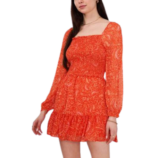 1.STATE Womens Dress XS / Orange 1.STATE - Floral Short Mini Dress