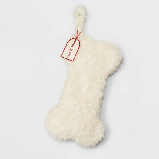 WONDERSHOP - Sherpa Dog Bone Christmas Stocking