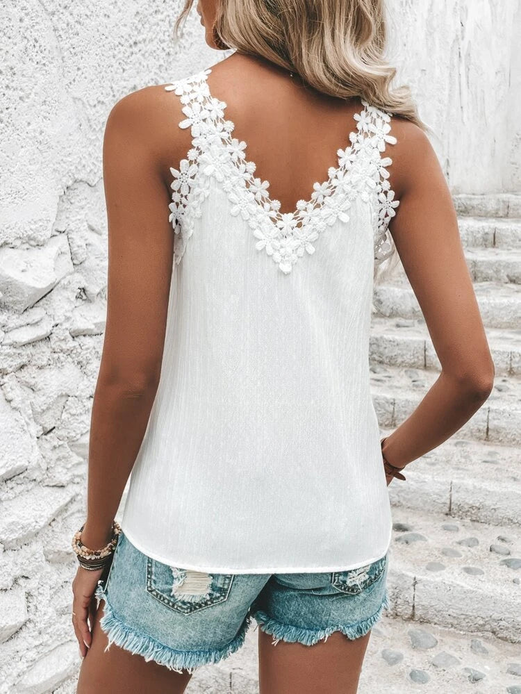 SHEIN - Lace Panel Blouse