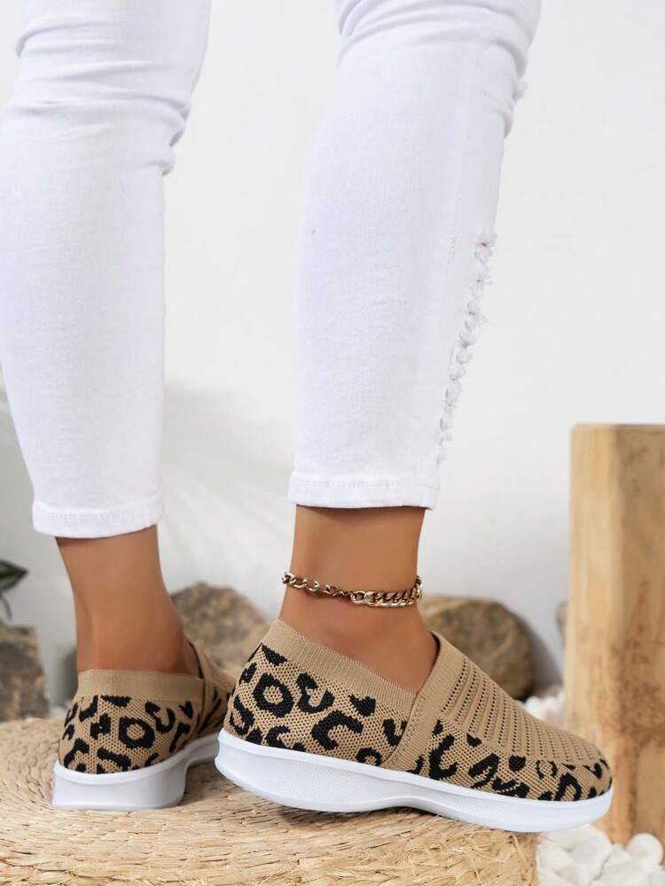 SHEIN - Leopard Print Casual Slip-On Soft & Comfortable Shoes