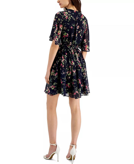 TAYLOR - Floral-Print Smocked Dress