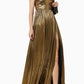 BRONX AND BANCO - Florence Metallic Strapless Gold Dress