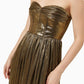 BRONX AND BANCO - Florence Metallic Strapless Gold Dress