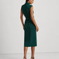 RALPH LAUREN - Belted Jersey Mockneck Dress