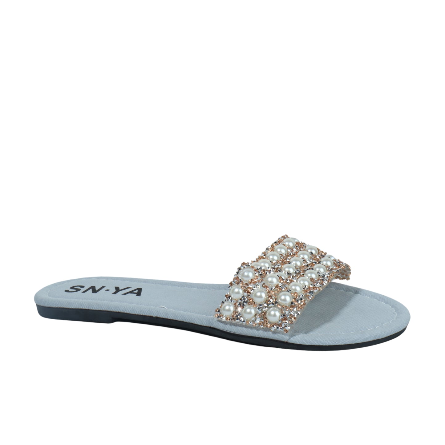 SHEIN -Faux pearl sparkle slippers