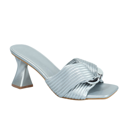 SHEIN - Buckle design heel twist sandals