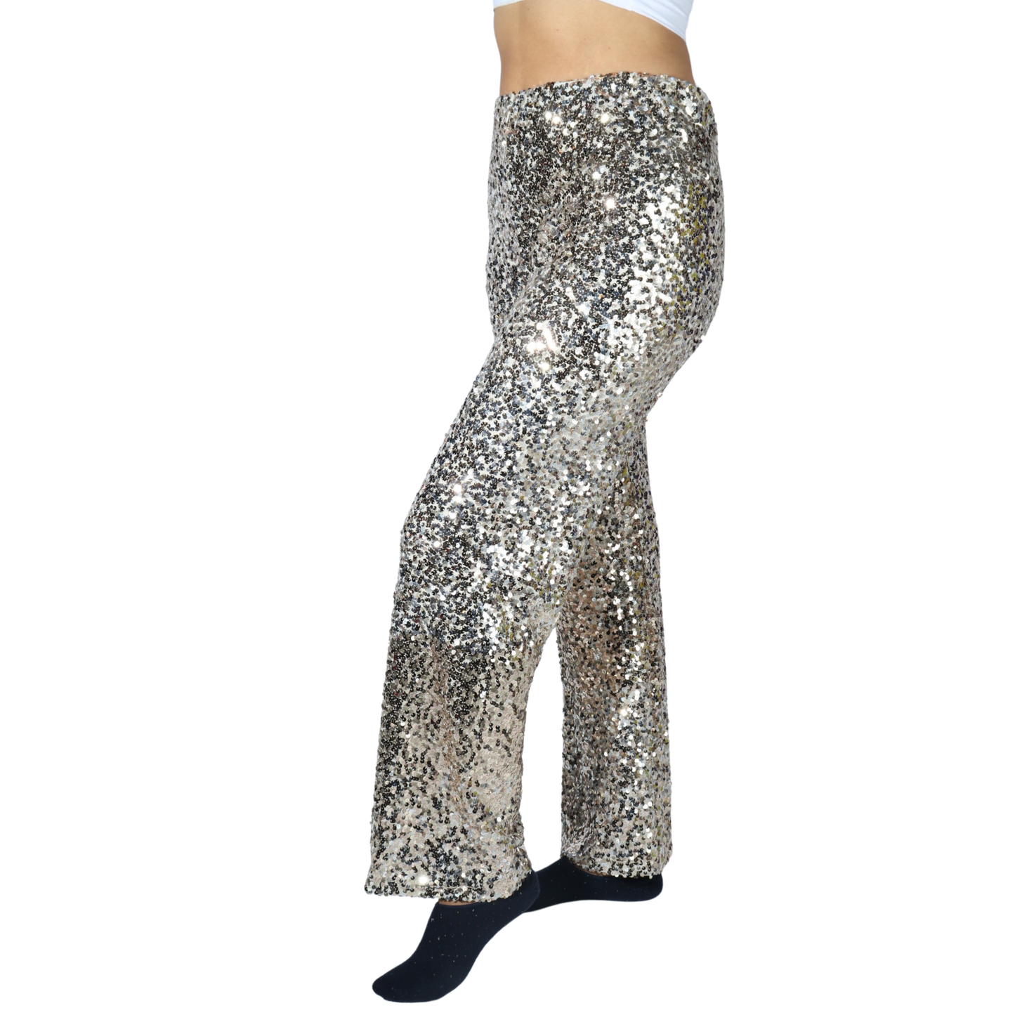 Sparkle slip on pants