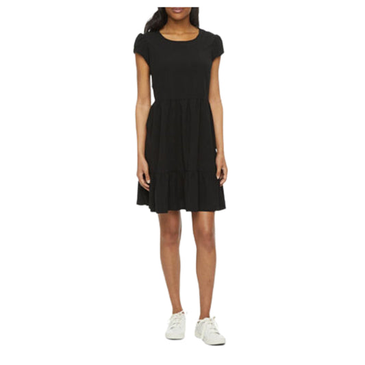 52 SEVEN Womens Dress Petite M / Black 52 SEVEN - Short Sleeve Dress