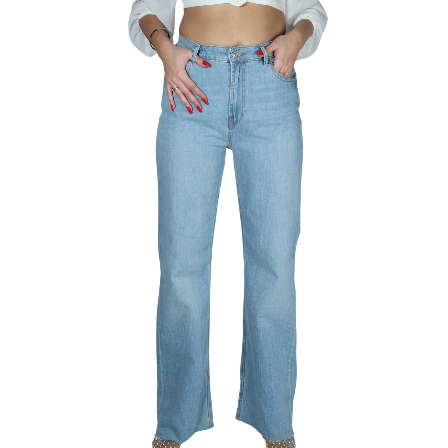 SHEIN - Straight leg cotton denim