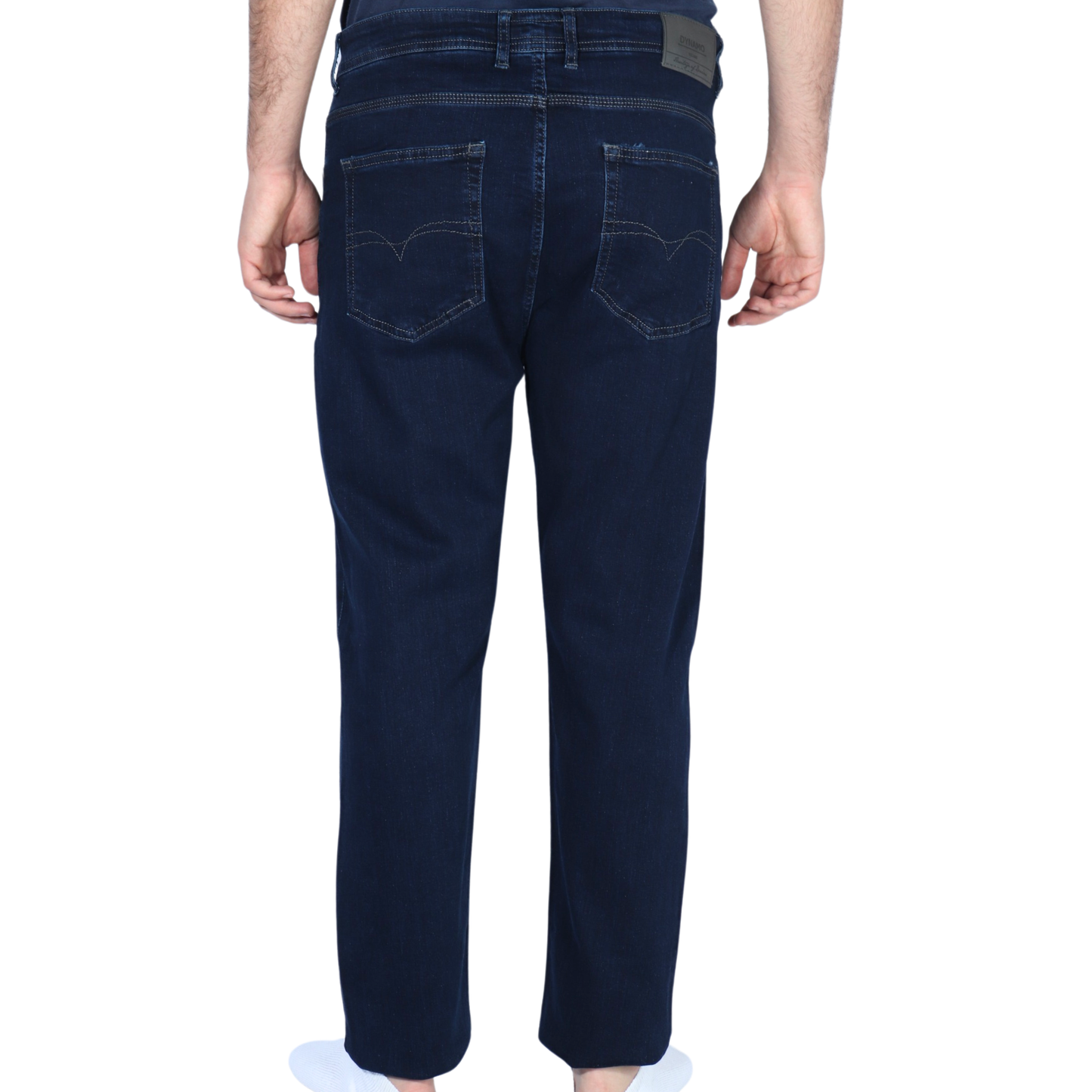 DYNAMO - Straight leg logo denim pants