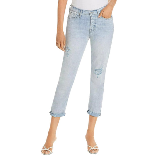 7 FOR ALL MANKIND Womens Bottoms L / Blue 7 FOR ALL MANKIND - Light Wash Boyfriend Jeans