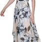 CALVIN KLEIN - Halter Neck Gown with Draped Front & Beading