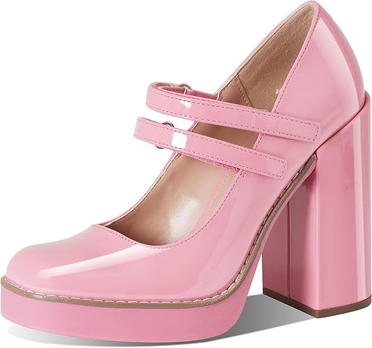 STEVE MADDEN - Square Toe Platform Heels Chunky Heeled Pumps