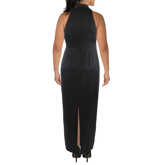 RALPH LAUREN -  Satin Sleeveless Evening Dress