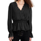 SELF ESTEEM - Lace-Trim Bell-Sleeve Peasant Top