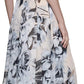 CALVIN KLEIN - Halter Neck Gown with Draped Front & Beading