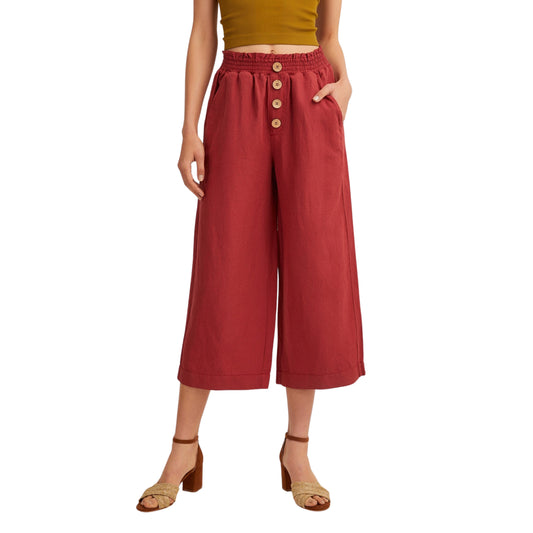 OXXO - Linen Blend Loose Trousers