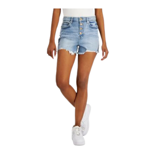 VANILLA  STAR- Exposed Button Denim Shorts