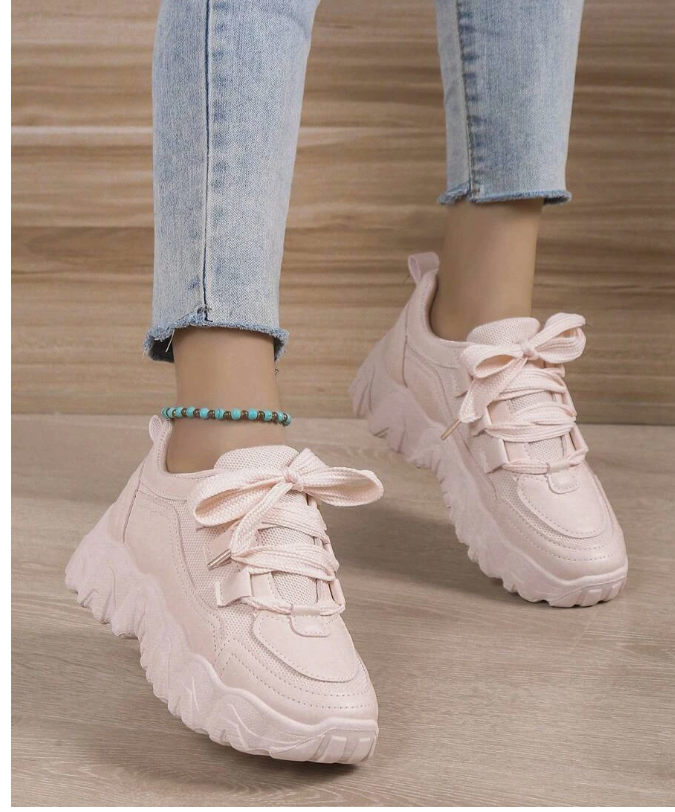 SHEIN - Chunky Lace Up Sporty Sneakers