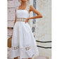 SHEIN - Casual Ladies Comfort Dresses Eyelet Embroidery Zip Back