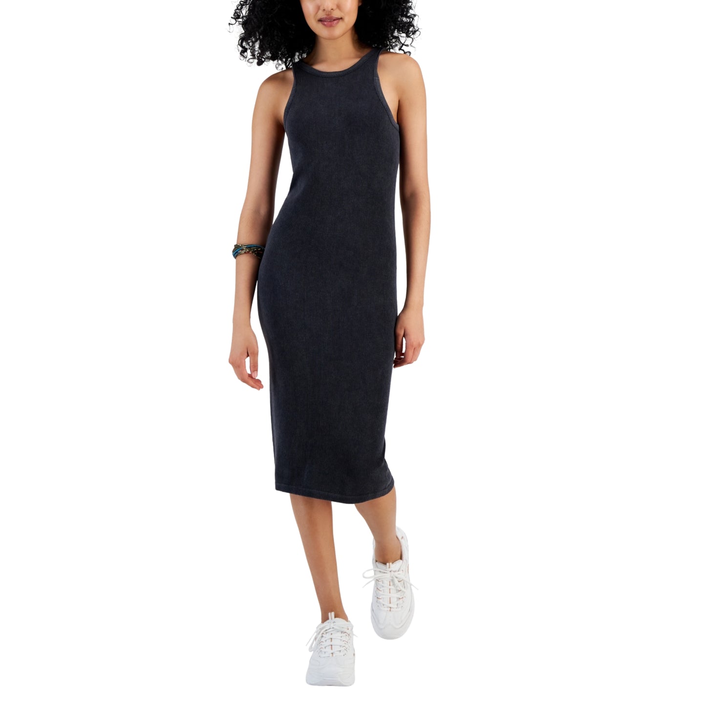 CRAVE FAME -  Ribbed Seamless Midi Dress