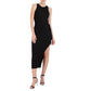 ORIGINAL - Ribbed Knit Cutout Asymmetric Bodycon Dress