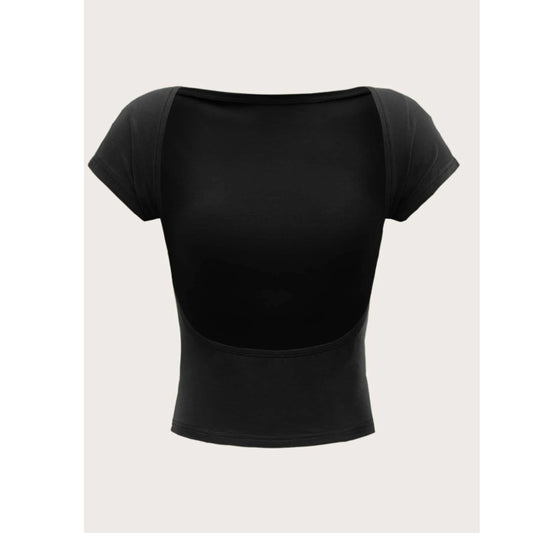 SHEIN - Backless Solid t-shirt