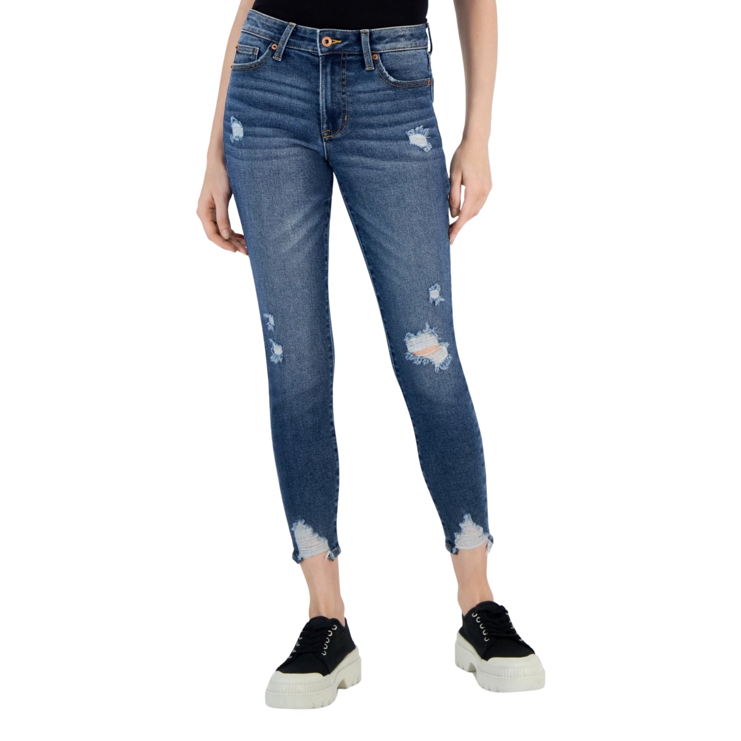 CELEBRITY PINK - Mid Rise Cropped Ankle Skinny Jeans Denim