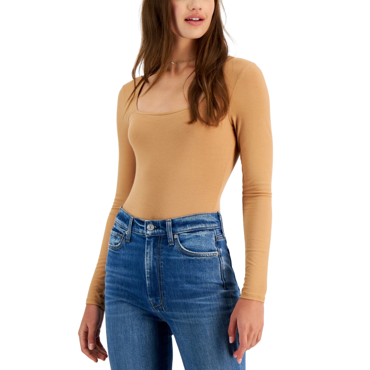 SELF ESTEEM - Ribbed Square Neck Bodysuit