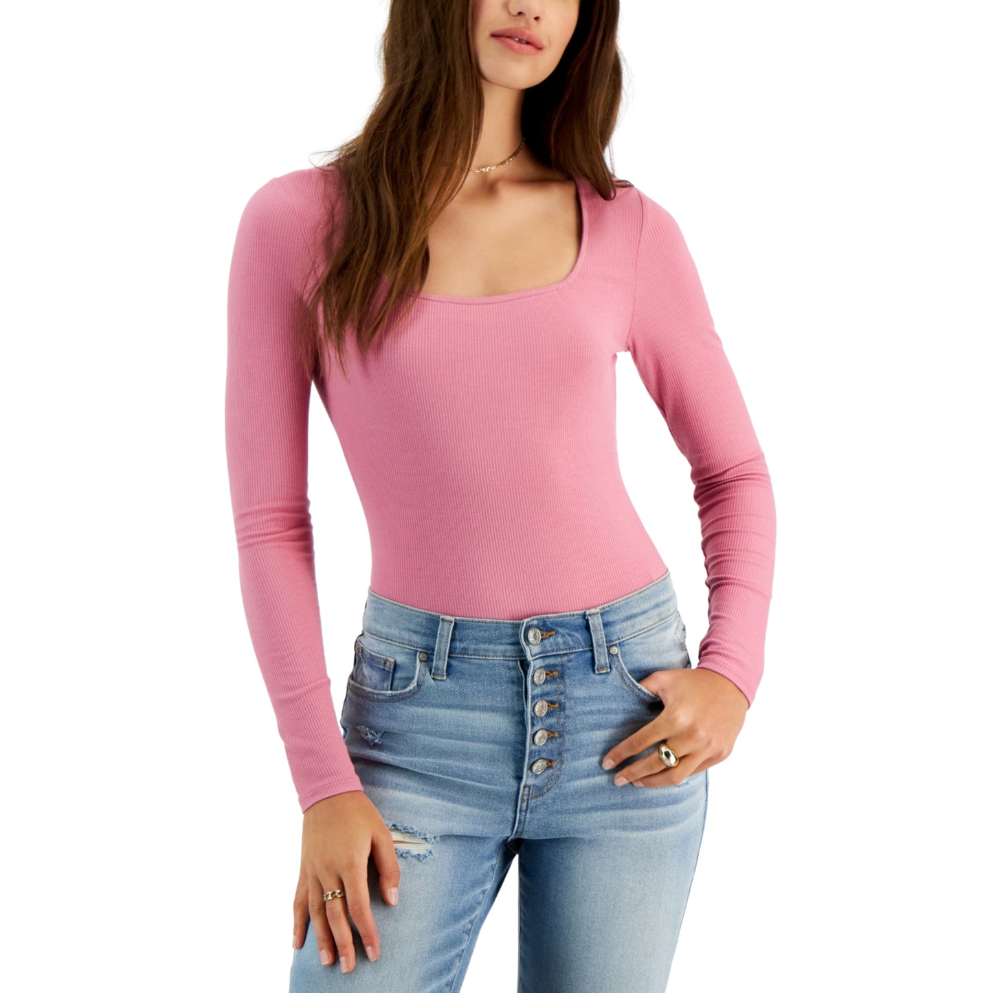 SELF ESTEEM - Ribbed Square Neck Bodysuit