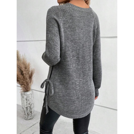 SHEIN - Sleeve Knot Side Sweater