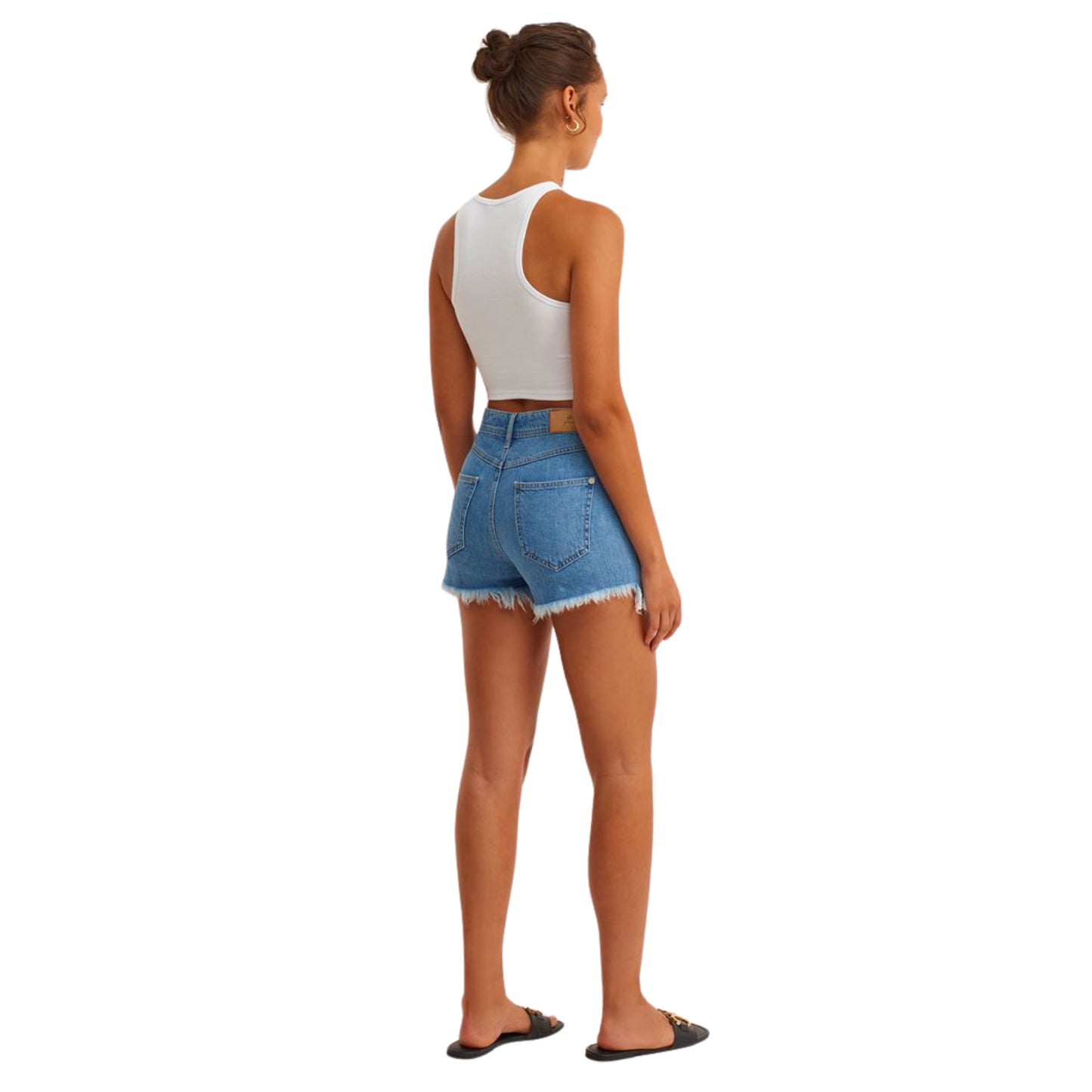 OXXO - High Rise Distressed Denim Short