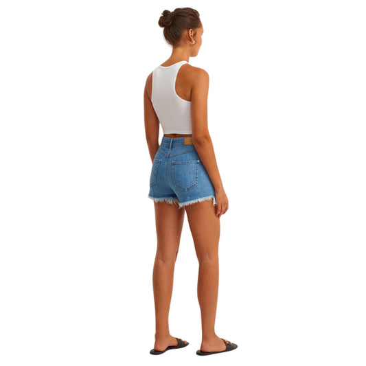 OXXO - High Rise Distressed Denim Short