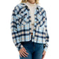 ULTRA FLIRT - Plaid Hoodie Shacket