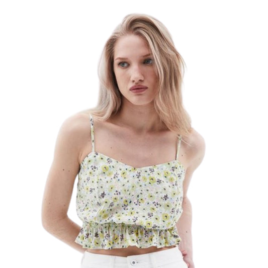 OXXO - Multicolored Floral Patterned Crop Top