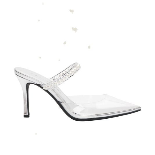 INC INTERNATIONAL CONCEPTS -  Embellished Cindy Pointy Toe Stiletto Dress Heeled Mules Shoes