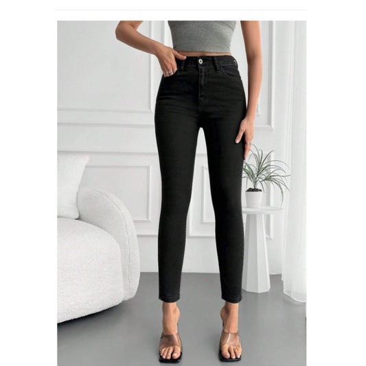 SHEIN - Cropped Skinny Jeans Denim