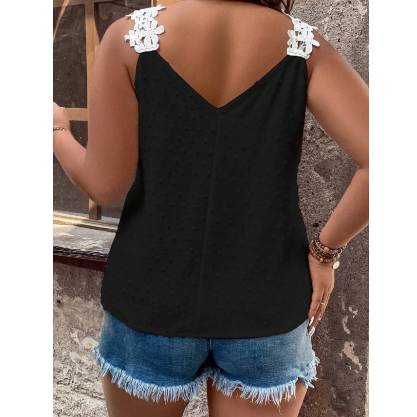 SHEIN - Flower lace pattern tank top