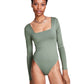 CRAVE FAME -  Square Neck Thong Bodysuit