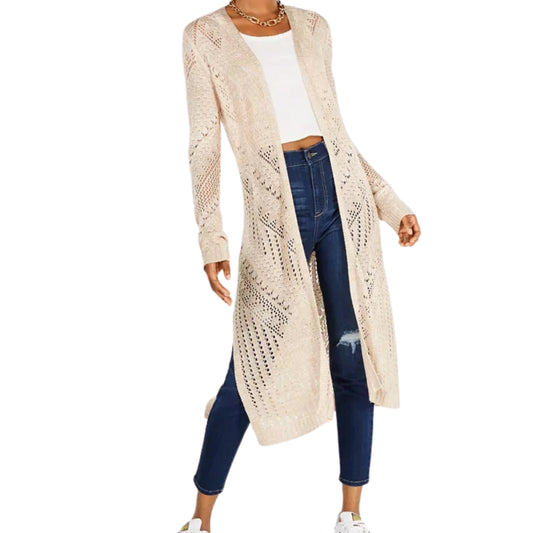 HOOKED UP -  Open-Front Duster Cardigan